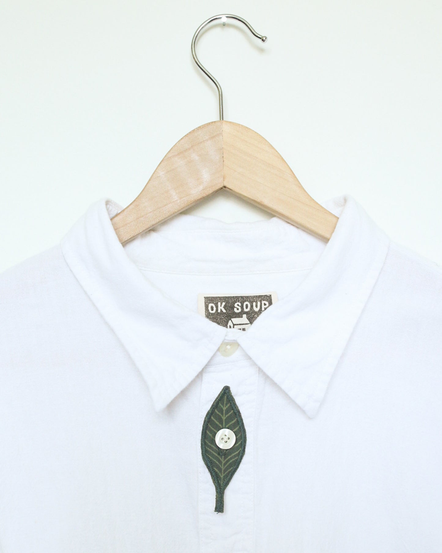 Dark Green Leaf Button Cover