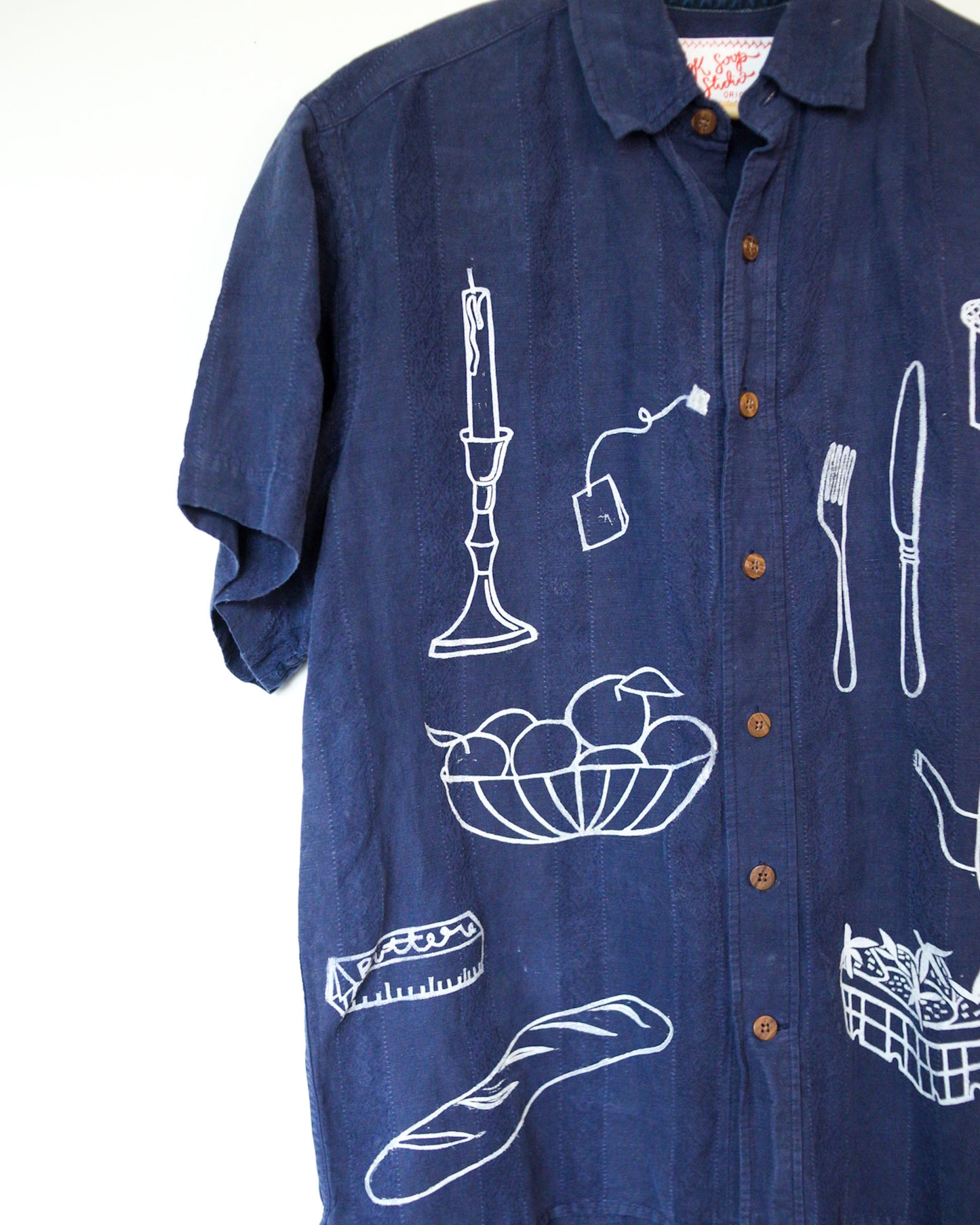 Patchwork Still Life Button Up