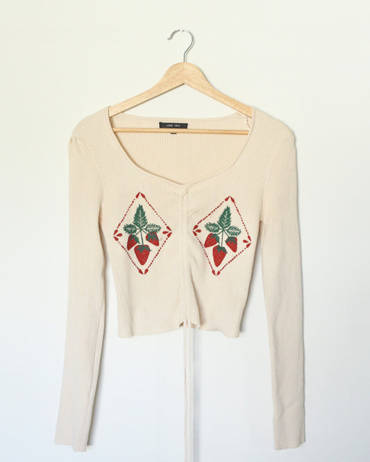 Strawberry Fields Gathered Top