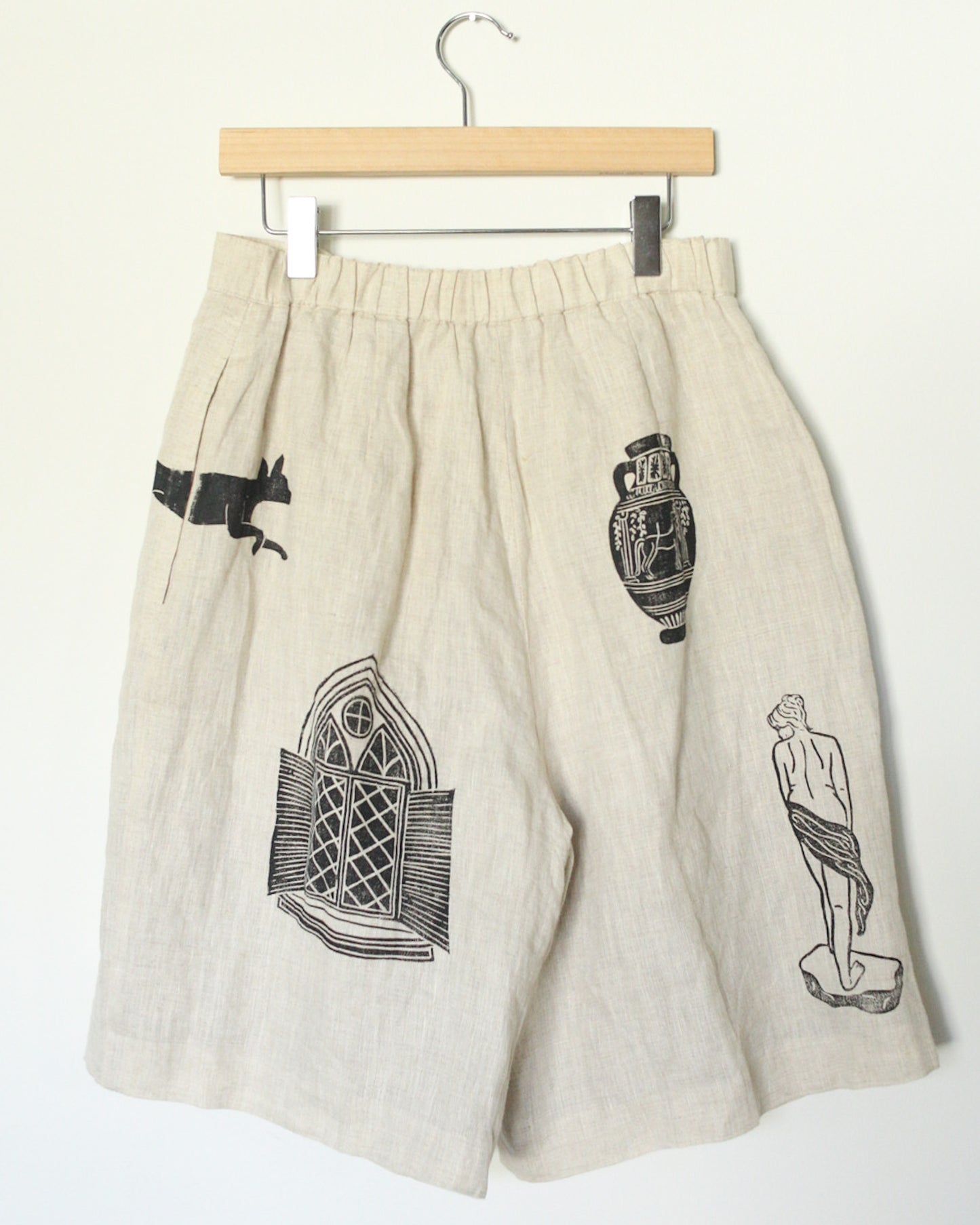 Patchwork Linen Shorts