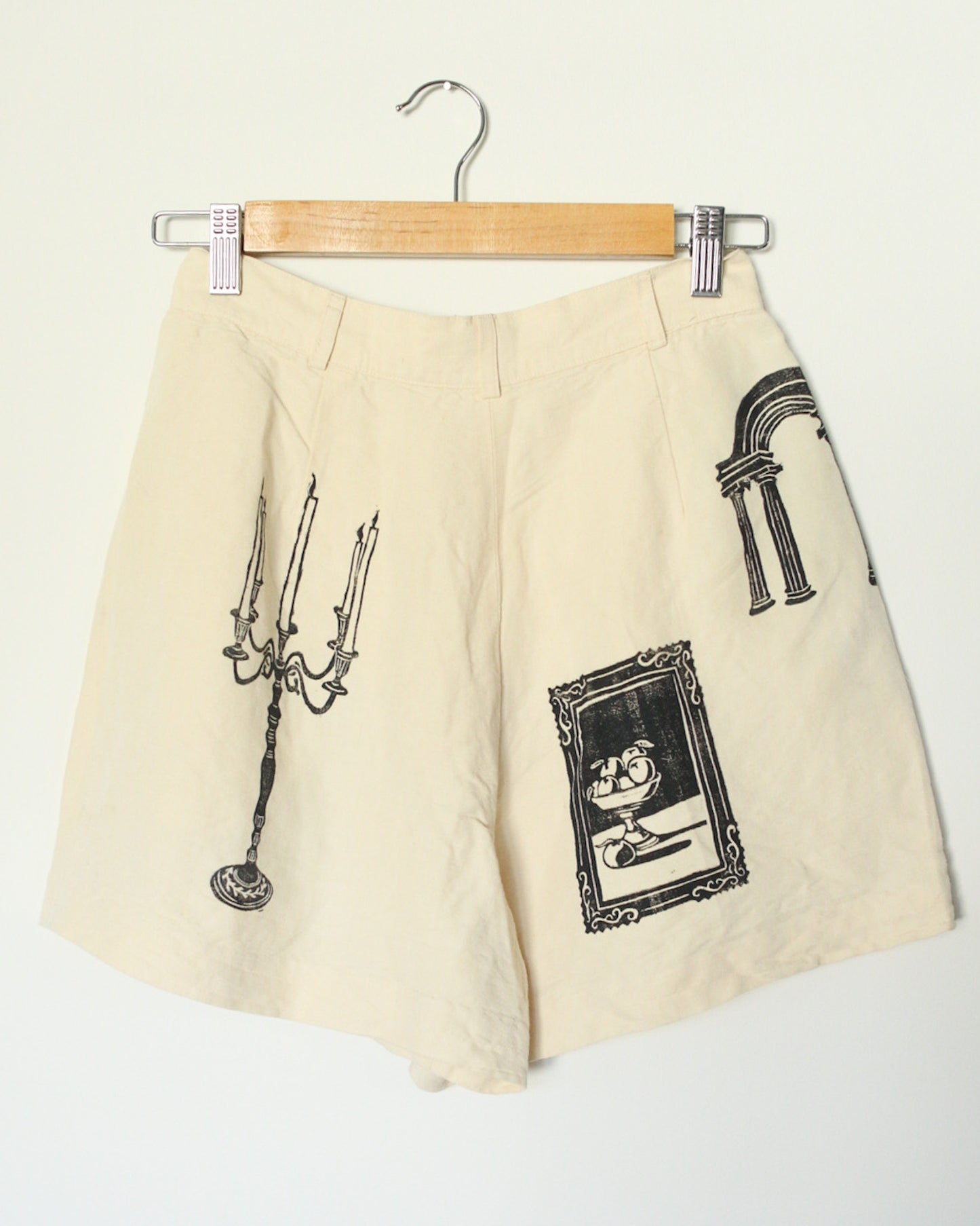 Patchwork Linen Shorts