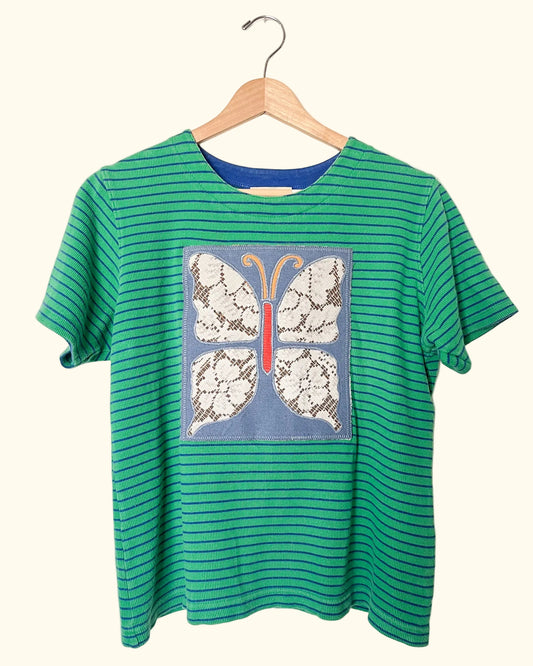 Lacy Butterfly Cut Out Shirt