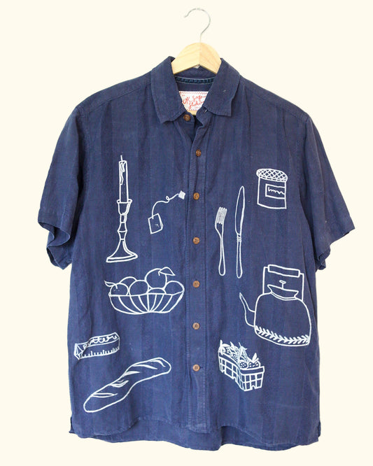Patchwork Still Life Button Up